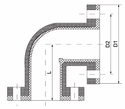 法蘭式90°彎頭FRPUPVC(圖2)
